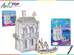 Divers . Venise en kit carton � colorier et � monter sans colle - 31 pi�ces - 27 x 21 x 40 cm autre