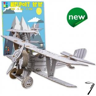Divers . Avion Nieuport b�b� en kit carton � colorier et � monter sans colle - 46 pi�ces - 36 x 30 x 13 cm autre